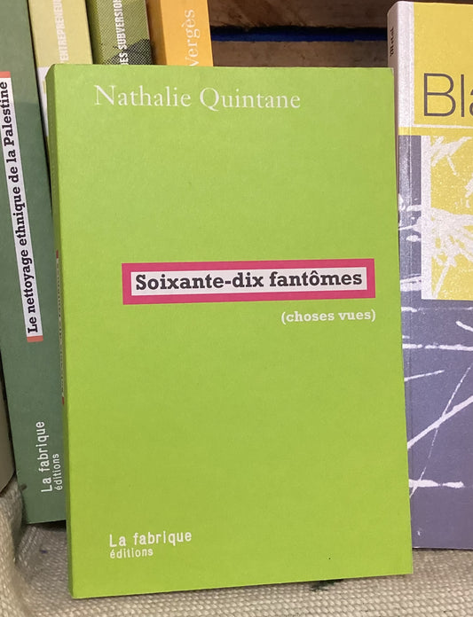 Soixante-dix fantômes (Nathalie Quintane)